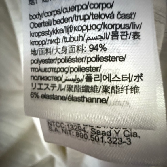 Calvin Klein Off-White Ribbed Top - Picture 2 of 2